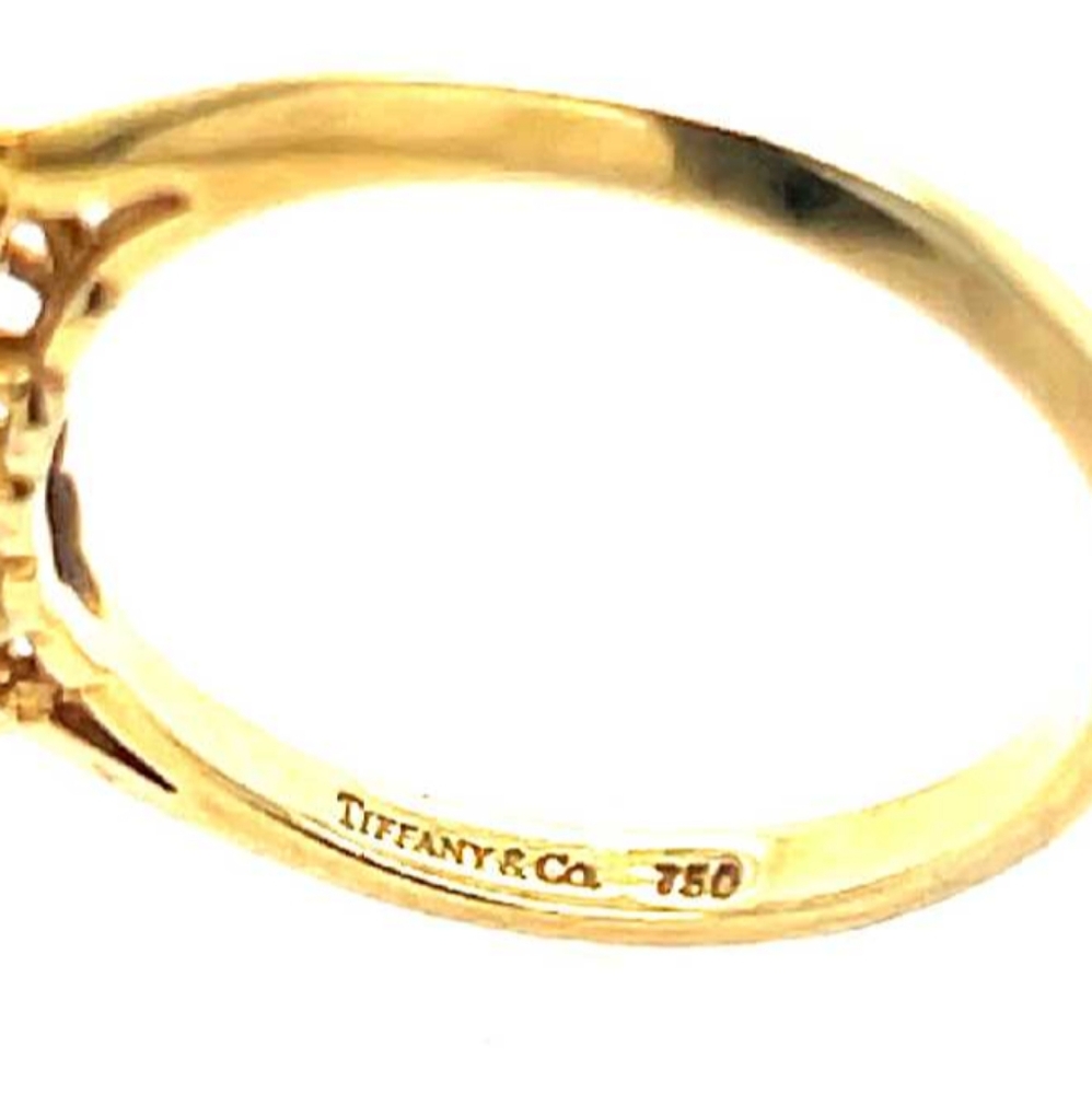 SOLD ON MEMO 18K Tiffany&Co. Stunning Emerald Diamond Exquisite Engagement Ring - Picture 6 of 7